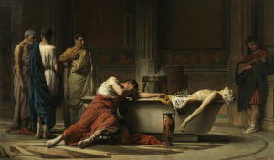 «El Suicidio de Séneca», pintura de 1871 de Manuel Domínguez Sánchez.